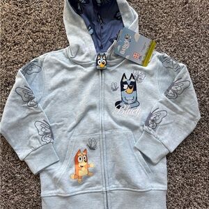 Bluey Kids Hoodie - Light Gray